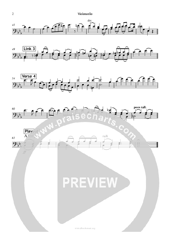 Dear Lord And Father Of Mankind Violincello (All Souls Music)