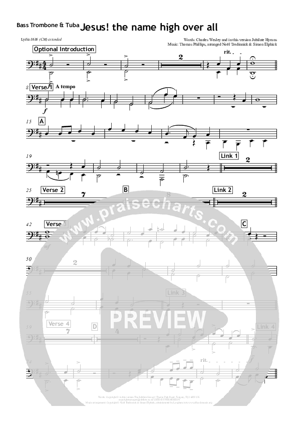 Jesus The Name High Over All Bass Trombone (All Souls Music)