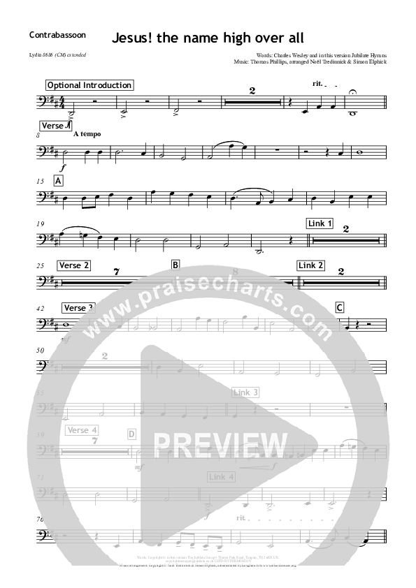 Jesus The Name High Over All Contrabassoon (All Souls Music)