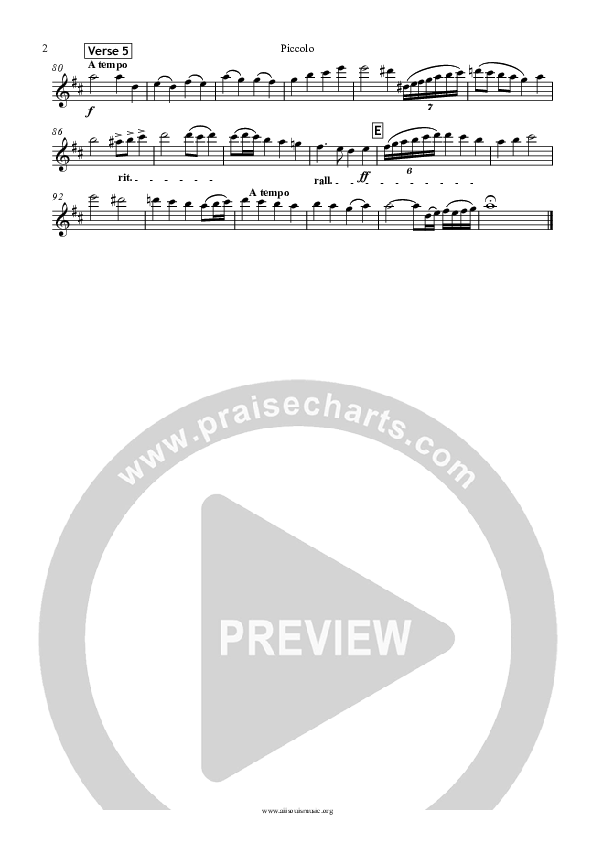 Jesus The Name High Over All Flute/Piccolo (All Souls Music)