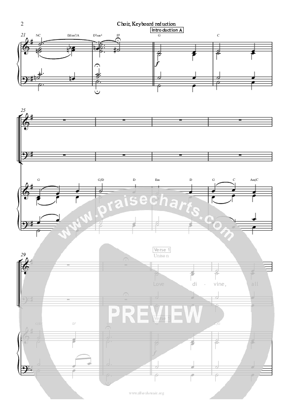 Love Divine Choir Sheet (All Souls Music)