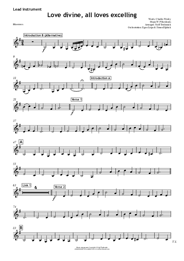 Love Divine C Instruments (All Souls Music)