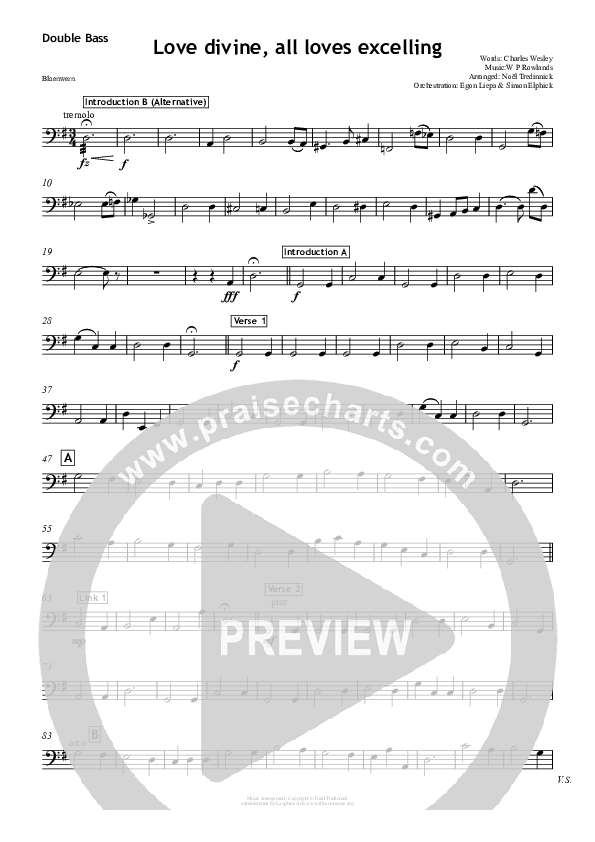 Love Divine Double Bass (All Souls Music)