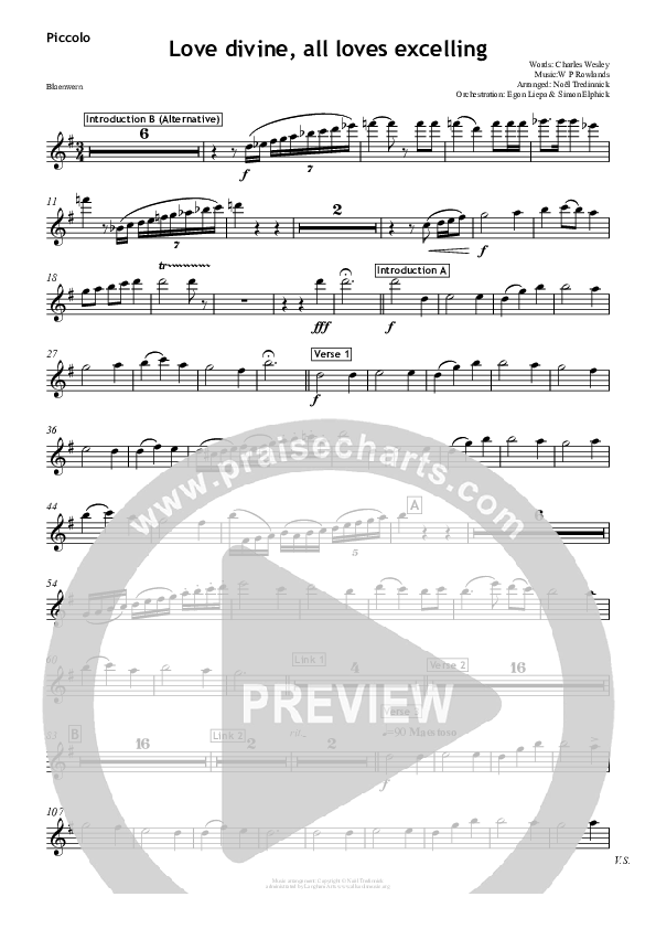 Love Divine Flute/Piccolo (All Souls Music)