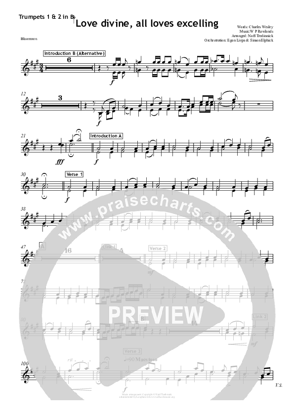 Love Divine Trumpet 1,2 (All Souls Music)