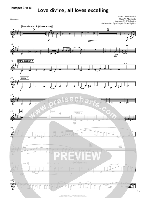 Love Divine Trumpet 3 (All Souls Music)