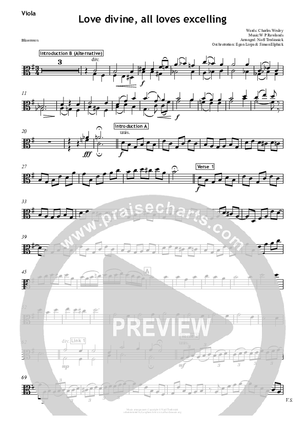 Love Divine Viola (All Souls Music)