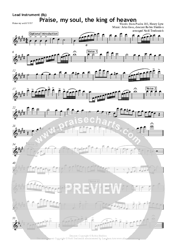 Praise My Soul Bb Instruments (All Souls Music)