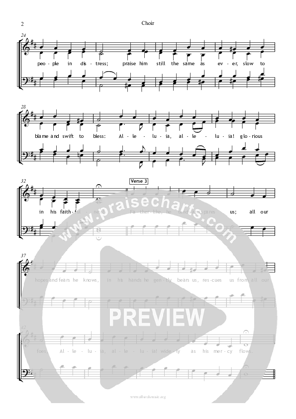 Praise My Soul Choir Sheet (All Souls Music)