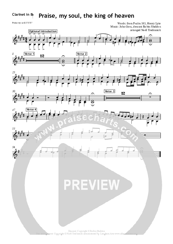 Praise My Soul Clarinet (All Souls Music)