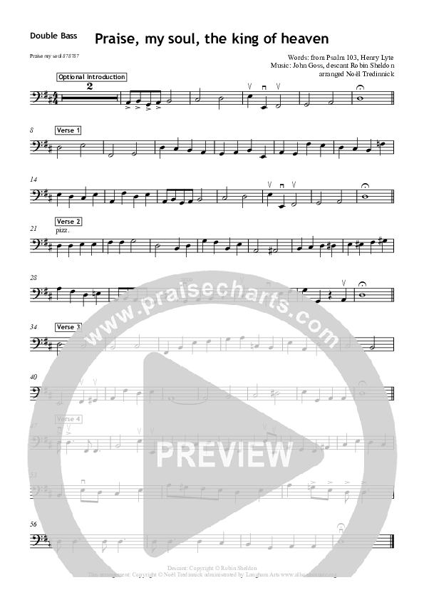 Praise My Soul Double Bass (All Souls Music)