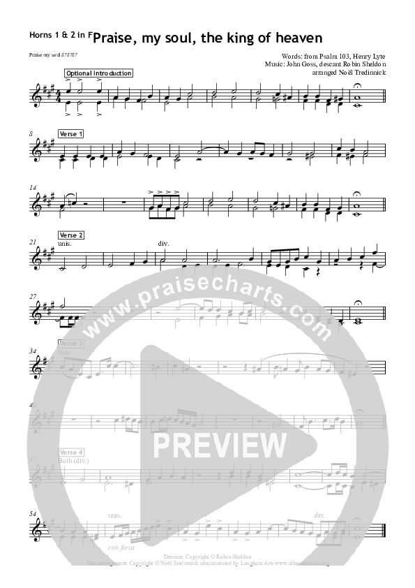 Praise My Soul French Horn 1/2 (All Souls Music)