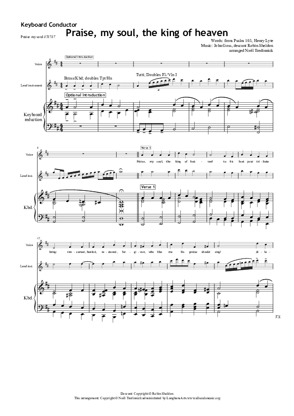 Praise My Soul Piano/Vocal (All Souls Music)