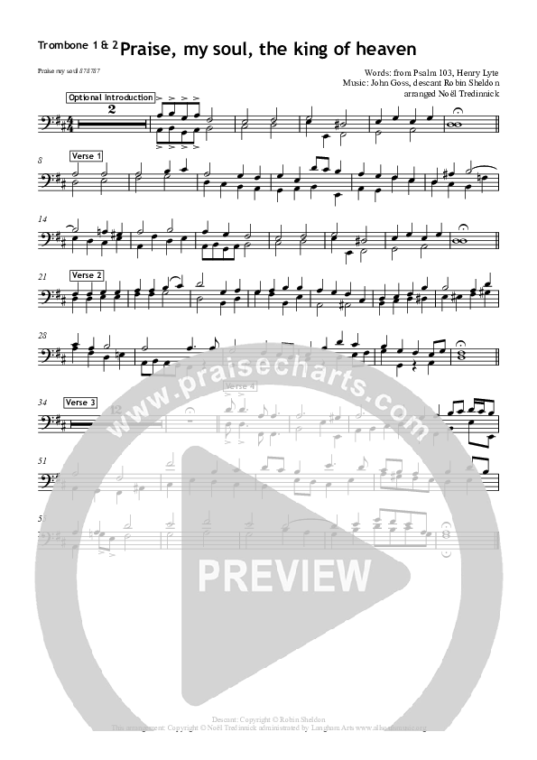 Praise My Soul Trombone 1/2 (All Souls Music)