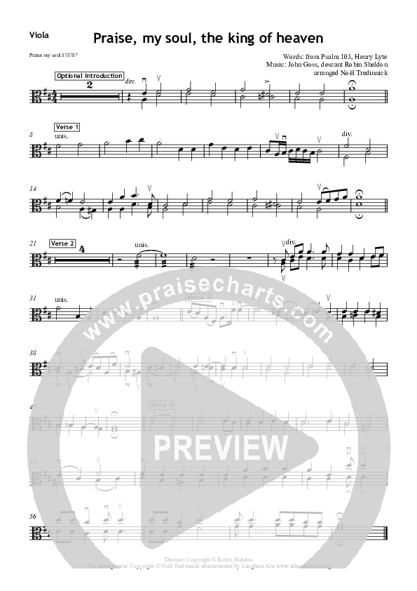 Praise My Soul Viola (All Souls Music)