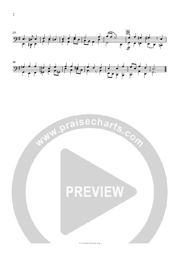 Praise To The Lord Bass Trombone (All Souls Music)