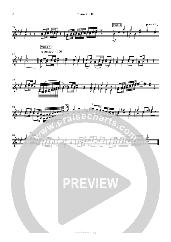 Praise To The Lord Clarinet (All Souls Music)