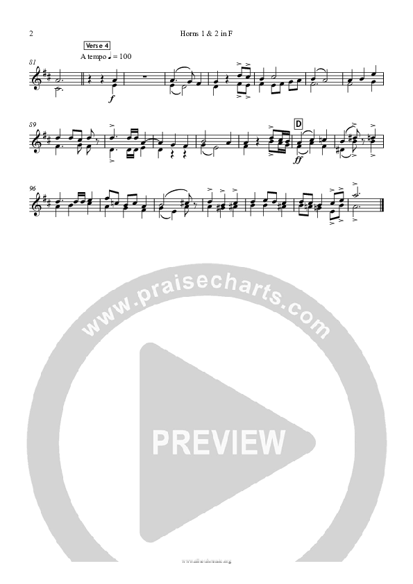 Praise To The Lord French Horn 1/2 (All Souls Music)