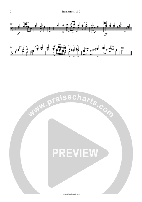 Praise To The Lord Trombone 1/2 (All Souls Music)