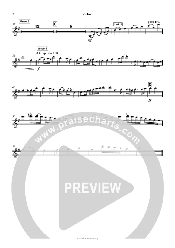 Praise To The Lord Violin 1 (All Souls Music)