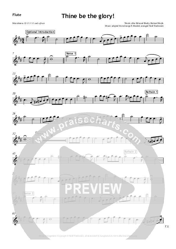 Thine Be The Glory Flute (All Souls Music)