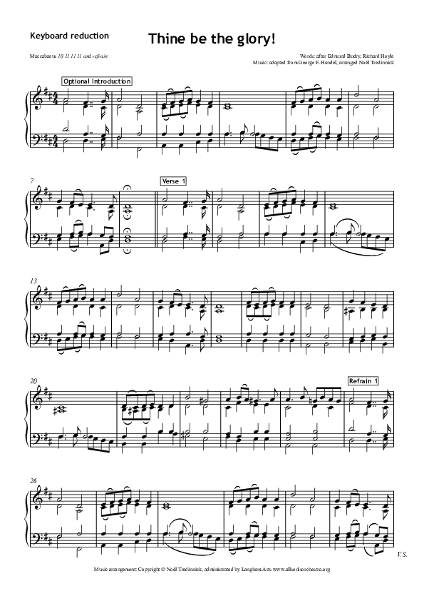 Thine Be The Glory Harp (All Souls Music)