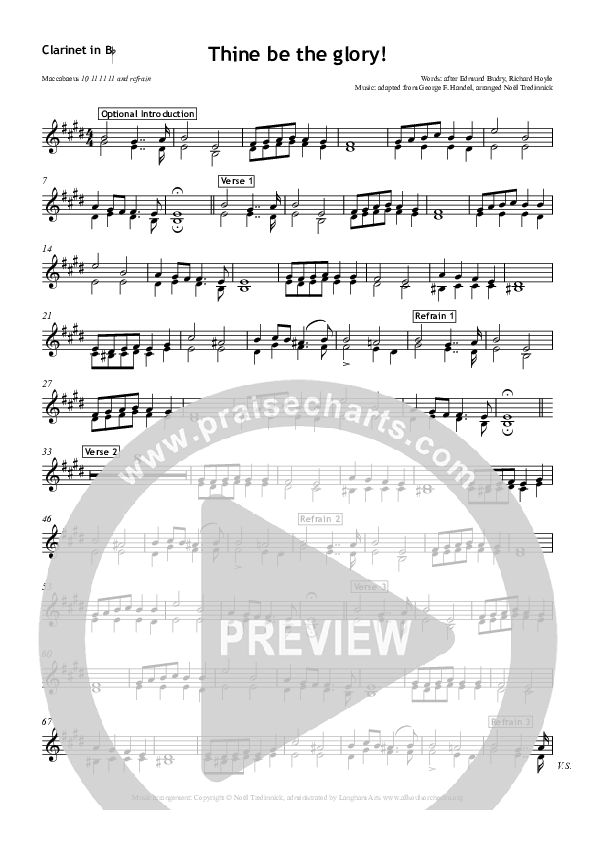 Thine Be The Glory Oboe (All Souls Music)