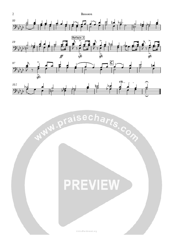 To God Be The Glory Bassoon (All Souls Music)