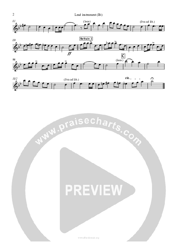 To God Be The Glory Bb Instruments (All Souls Music)