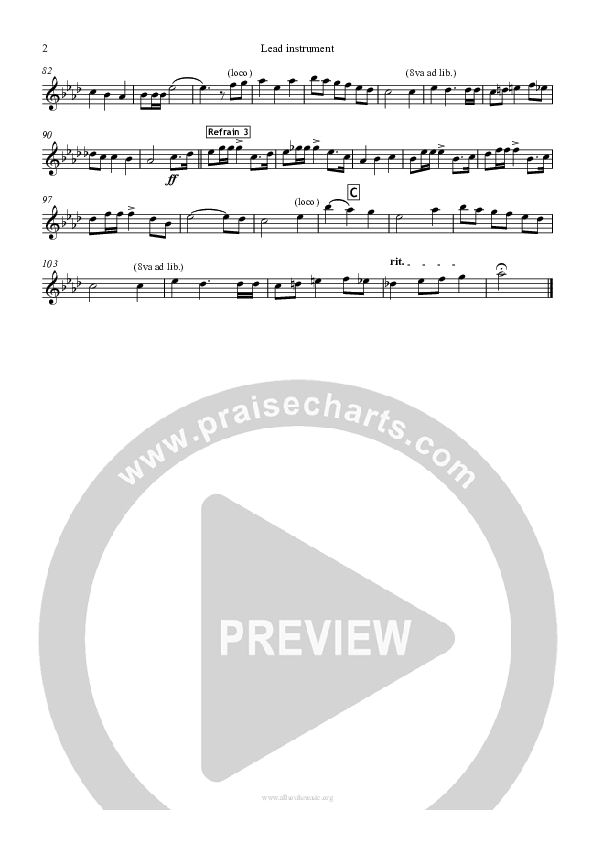 To God Be The Glory C Instruments (All Souls Music)