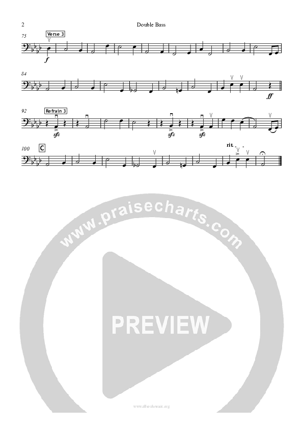 To God Be The Glory Double Bass (All Souls Music)