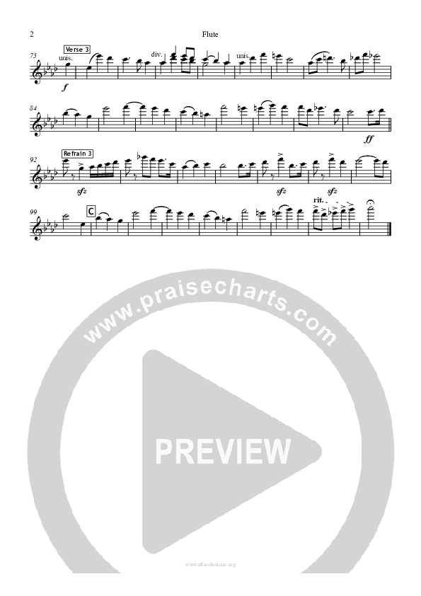 To God Be The Glory Flute (All Souls Music)