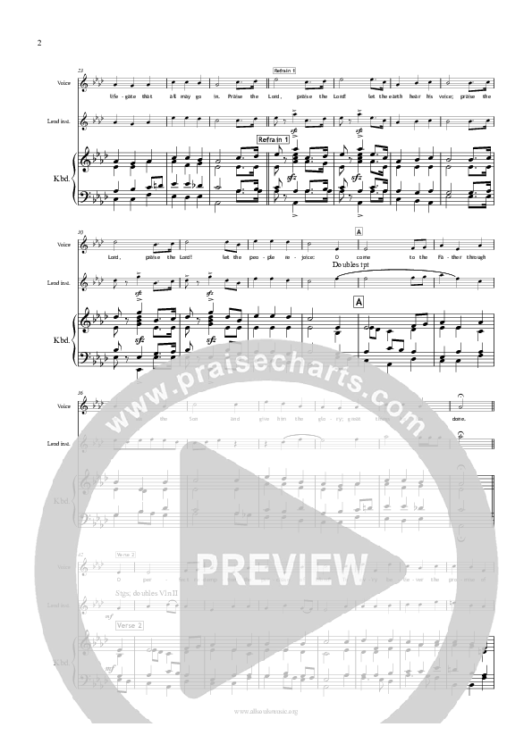 To God Be The Glory Piano/Vocal & Lead (All Souls Music)