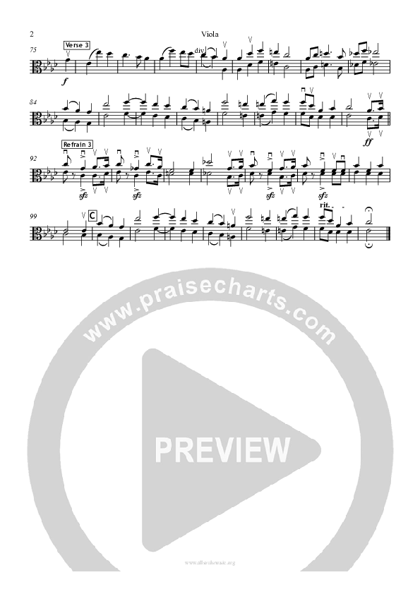 To God Be The Glory Viola (All Souls Music)