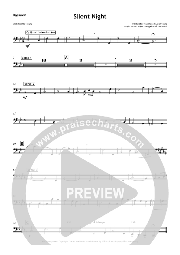 Silent Night Bassoon (All Souls Music)