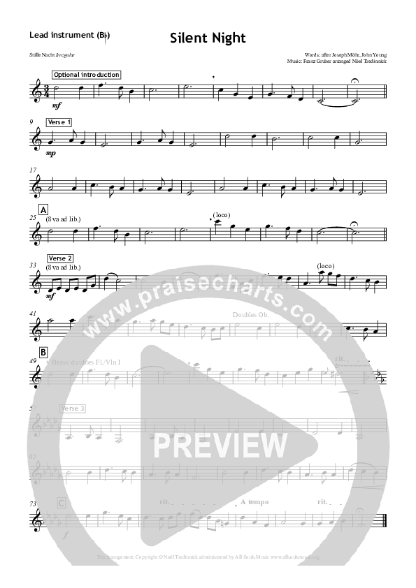 Silent Night Bb Instruments (All Souls Music)