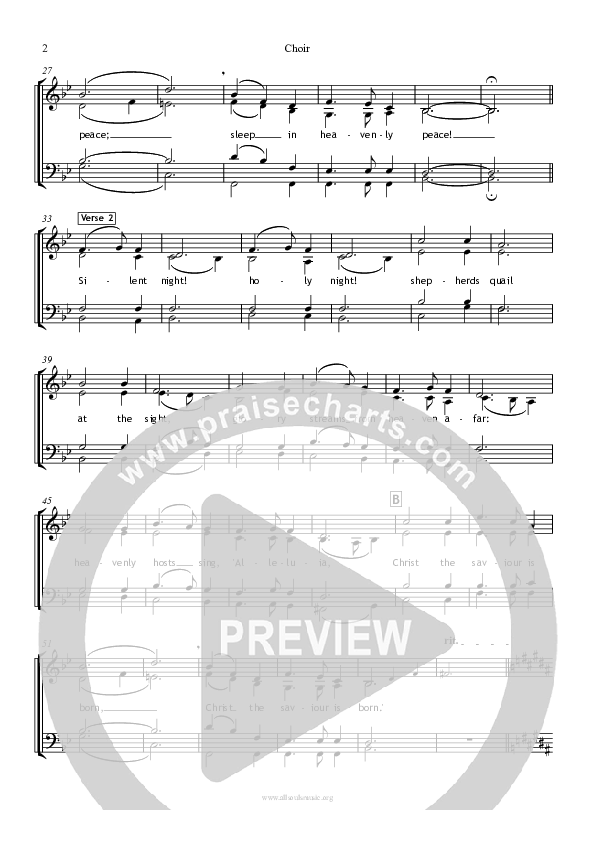 Silent Night Choir Sheet (SATB) (All Souls Music)
