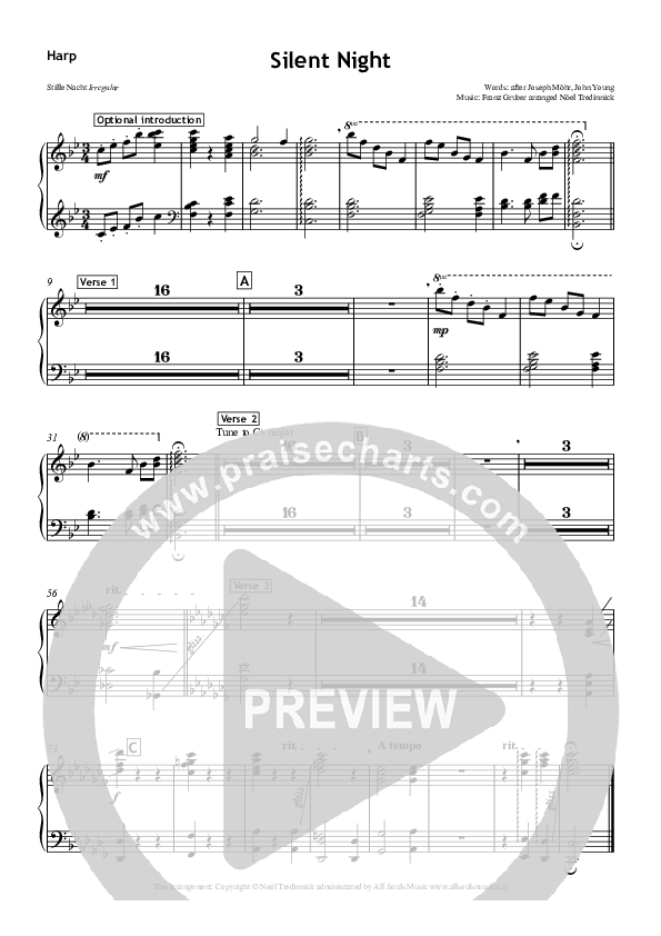 Silent Night Harp (All Souls Music)