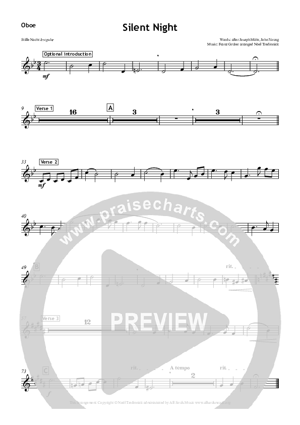 Silent Night Oboe (All Souls Music)