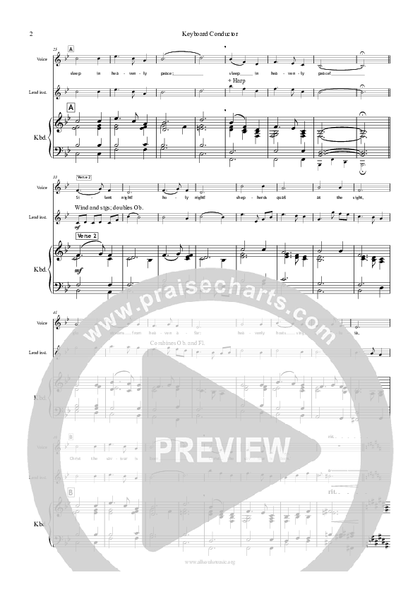 Silent Night Piano/Vocal & Lead (All Souls Music)