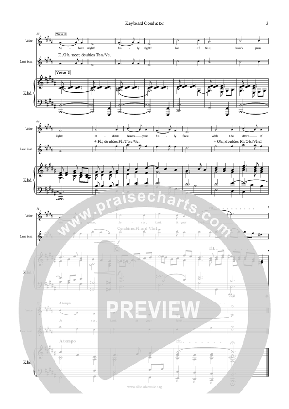 Silent Night Piano/Vocal & Lead (All Souls Music)