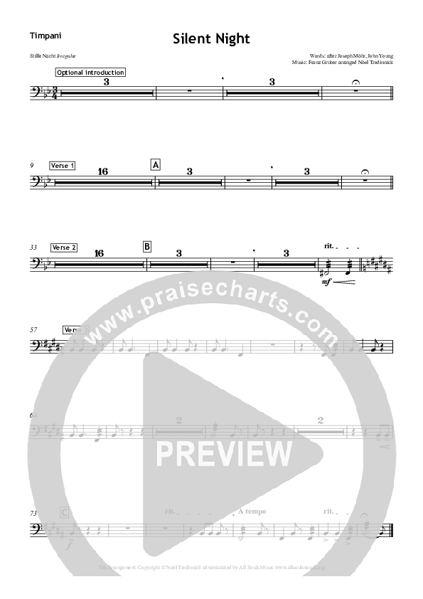 Silent Night Timpani (All Souls Music)
