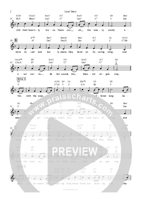 It Came Upon A Midnight Clear Lead Sheet (All Souls Music)