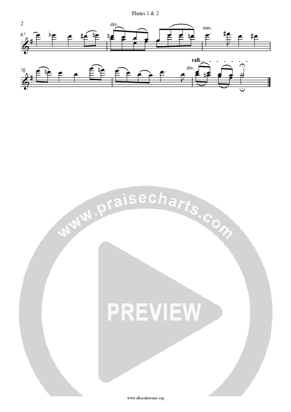 Once In Royal David's City Flute 1/2 (All Souls Music)