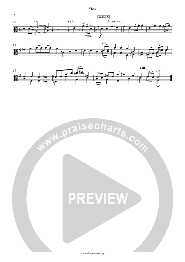 Once In Royal David's City Viola (All Souls Music)