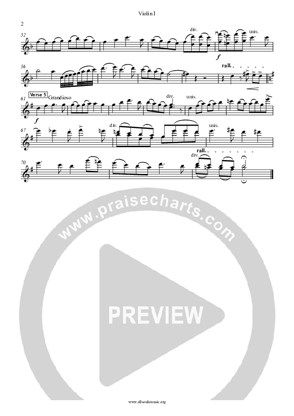 Once In Royal David's City Violin 1 (All Souls Music)