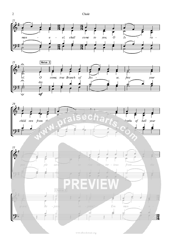O Come O Come Emmanuel Choir Sheet (SATB) (All Souls Music)