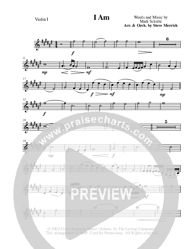 I Am Violin 1 (Mark Schultz)