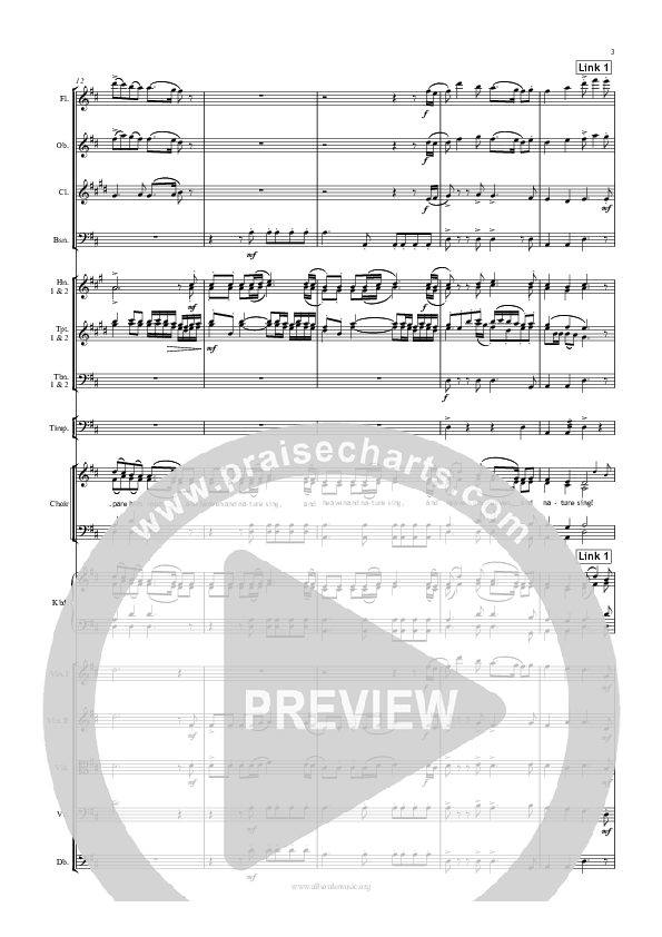 Joy To The World Conductor's Score (All Souls Music)
