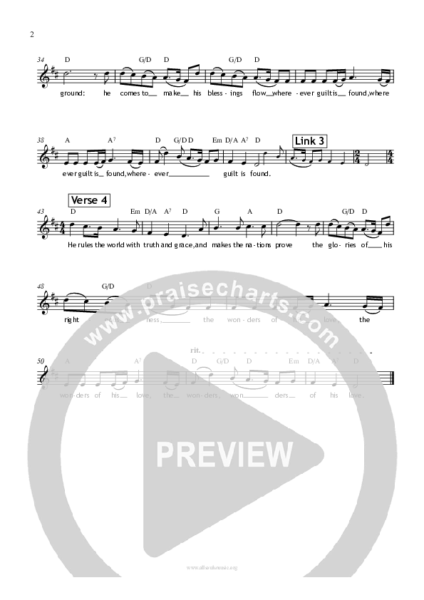 Joy To The World Lead Sheet (All Souls Music)